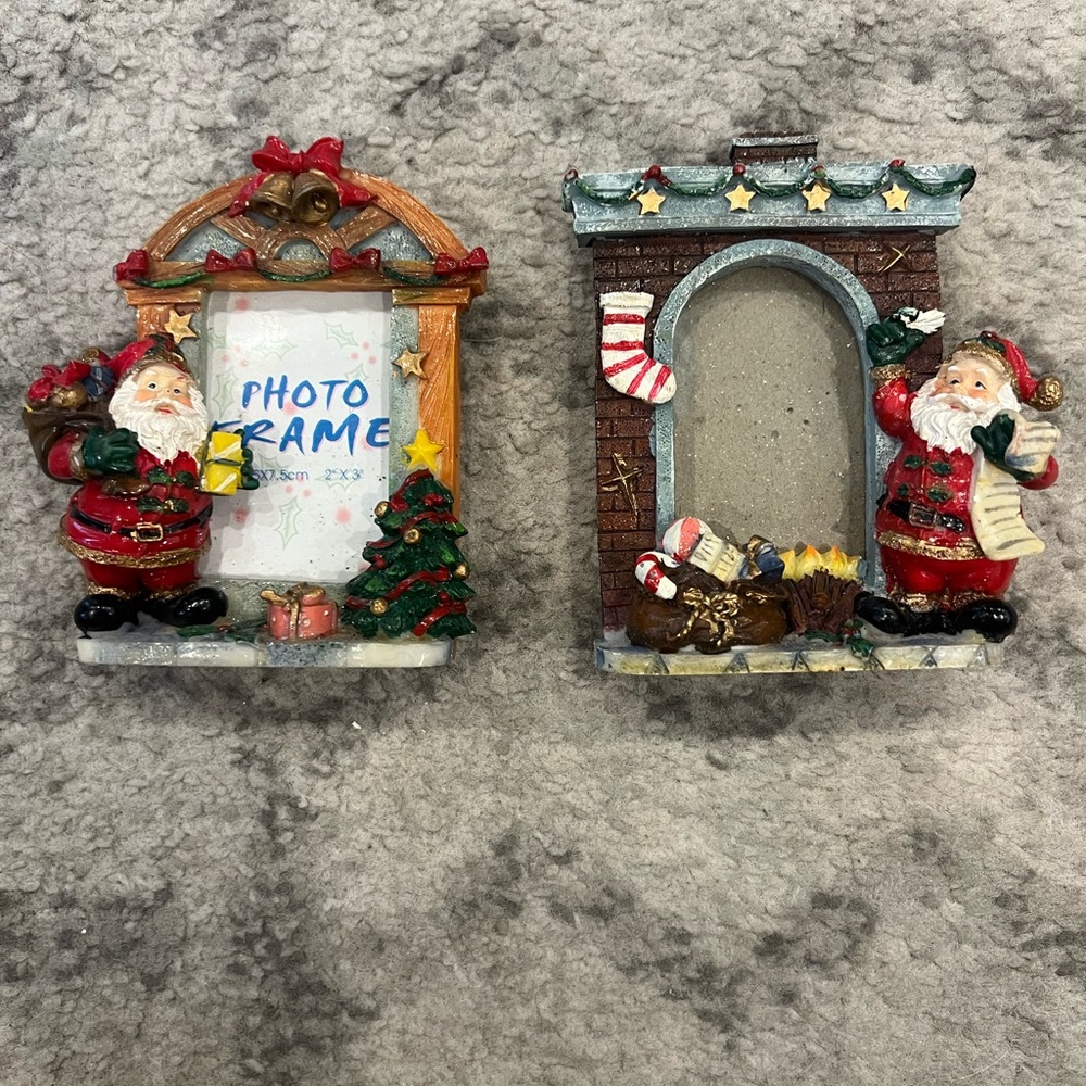 Festive Santa Photo Frame Set of two